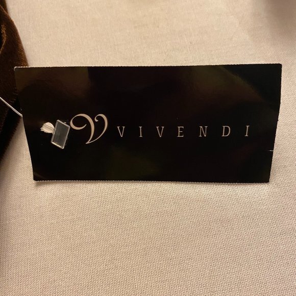 Vivendi Brown Velour Wide Leg Capri/Pants Size L NWT~Holidays~Special Occasions~ - Picture 4 of 9